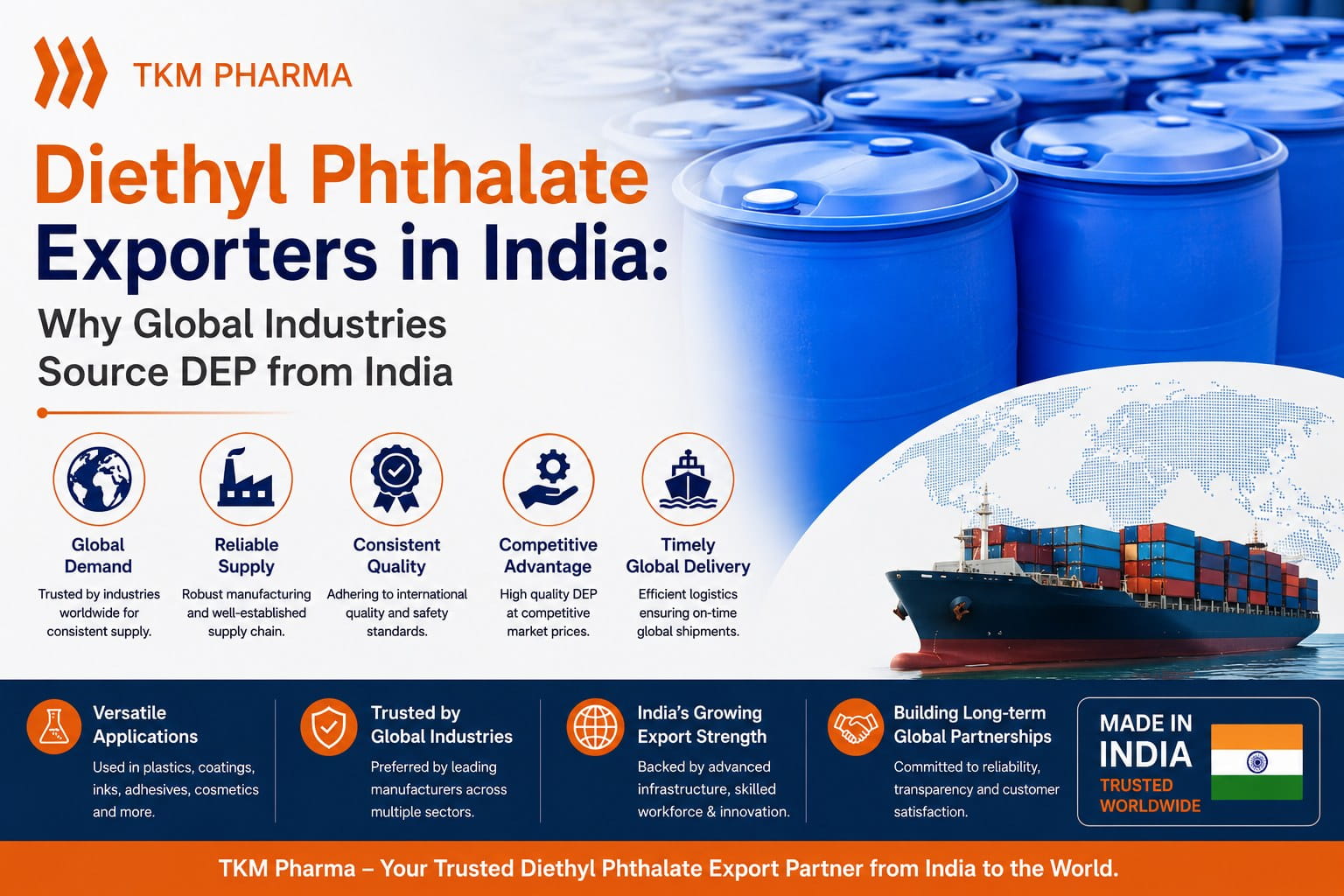 Diethyl Phthalate Exporters in India - Why Global Industries Source DEP from India